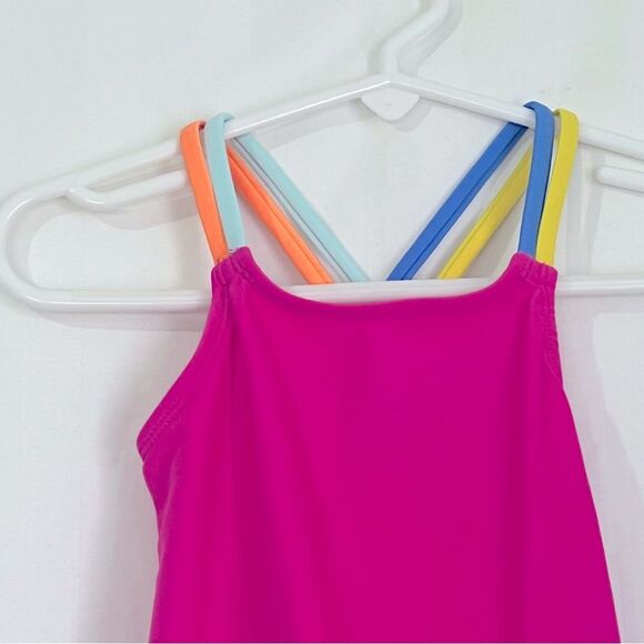 Wonder Nation Baby Girl Solid Pink Swimsuit Size 18M - Picture 4 of 6